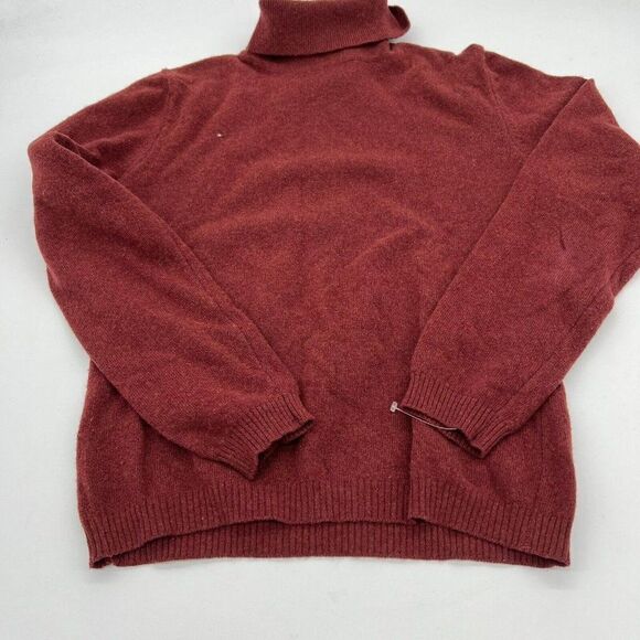 United Colors Of Benetton dark red lambswool turtleneck sweater XS - Picture 1 of 2
